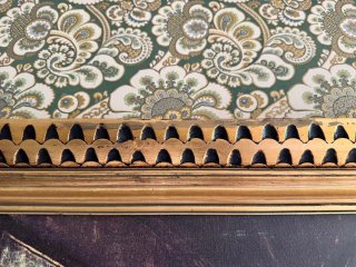 Cuadro decorativo dorado y verde