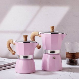 Cafetera Moka 6 Vasos Rosa