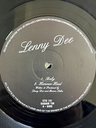 Lenny Dee "Untitled ETC131" vinile techno hardcore