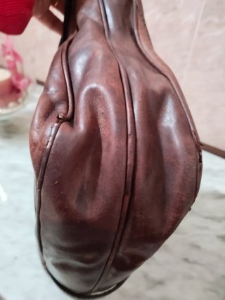 Borsa in vera pelle marrone