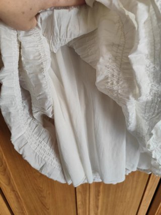 Falda larga blanca
