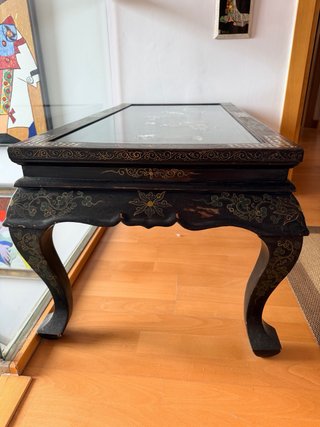 Mesa China Madera Incrustaciones Marfil