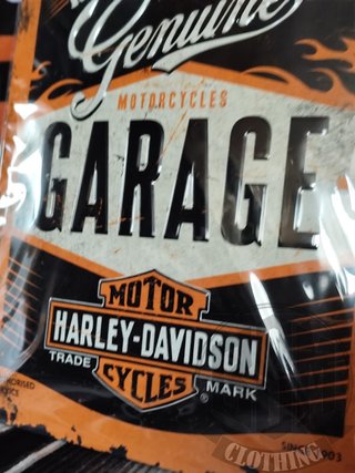 Targa metallica Harley-Davidson Garage