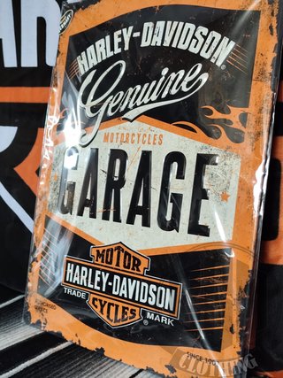 Targa metallica Harley-Davidson Garage