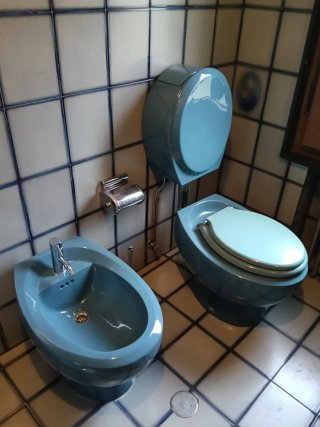 Conjunto Baño Cerámica. 70s. CERAMICHE SENESI