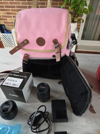 Canon EOS 800D + 2 objetivos + mochila + tripode