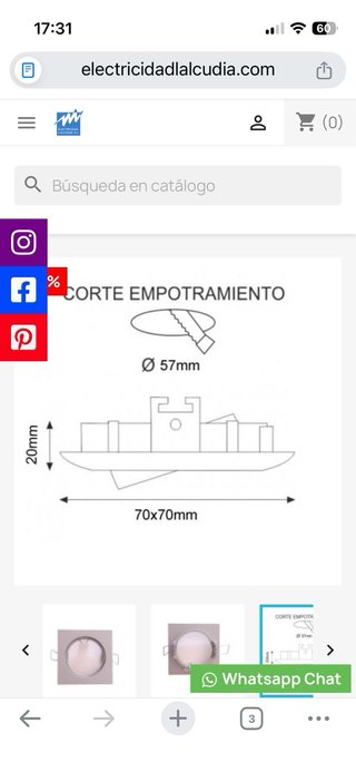 4 Focos empotrables cuadrados onok 127/50 12v/50w