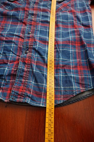 Camisa Zara cuadros denim slim fit Talla S/M