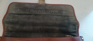 Maletín porta documentos Hexagonal marrón