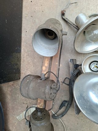 Lampade in ottone vintage, lotto di 4 unità