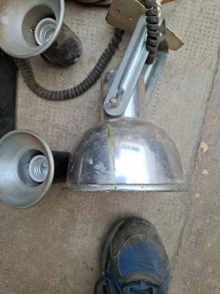 Lampade in ottone vintage, lotto di 4 unità