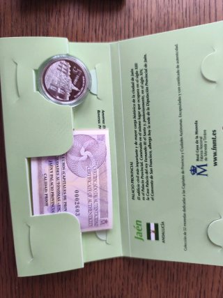 Moneda 5€ Plata Jaén Capitales de Provincia