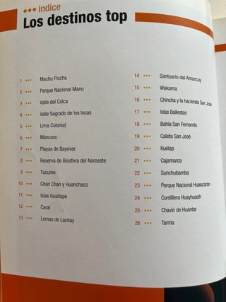 Guía de Perú, Perú TOP. Editorial Prima, peruana