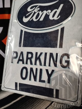 Targa metallica Ford Parking Only