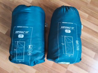 2 Sacos de dormir Quechua Arpenaz 10°