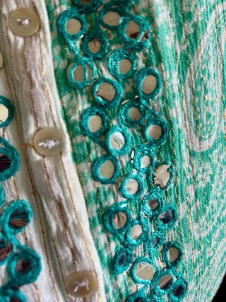 Vestido largo de tirantes hippie, chaqueta a juego