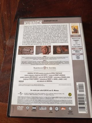 DVD Espartaco Edición Especial Kubrick
