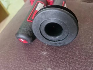 Puños Moto POWERMOTOR Enduro Motocross Negro Rojo