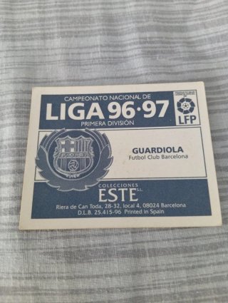 Cromos Futbol Guardiola 96-97 97-98