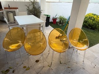 4 Sedie Kartell Trasparenti Gialle