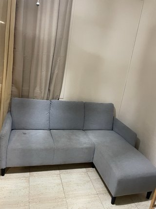 Sofá en L Ikea Gris Tela