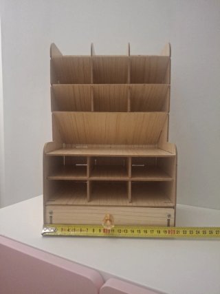 Organizador escritorio madera cajón