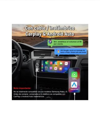 Radio Coche CarPlay Android Auto 1 Din