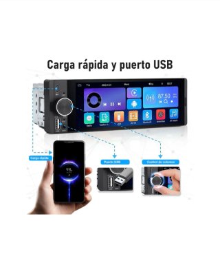 Radio Coche CarPlay Android Auto 1 Din