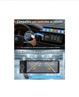 Radio Coche CarPlay Android Auto 1 Din