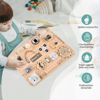 Lavagna Montessori Busy Board Giocattolo GE054