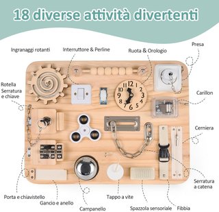 Lavagna Montessori Busy Board Giocattolo GE054
