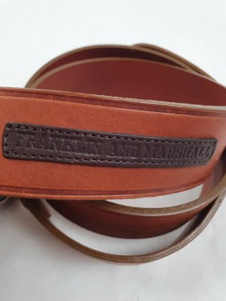 Cinturón de cuero Franklin & Marshall naranja