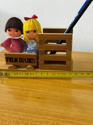Portamatite vintage anni '80 con bambole