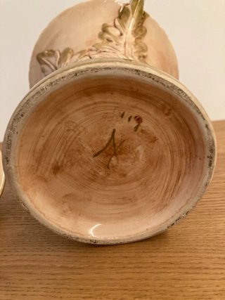 Vaso con coperchio porcellana Capodimonte