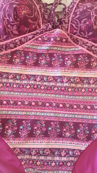 Bañador mujer estampado violeta