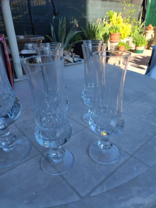 Set 6 Bicchieri Calice Vetro Cristallo
