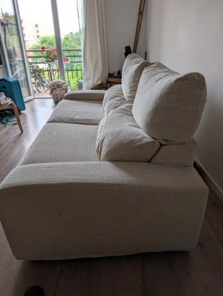 Sofá de 2 plazas beige