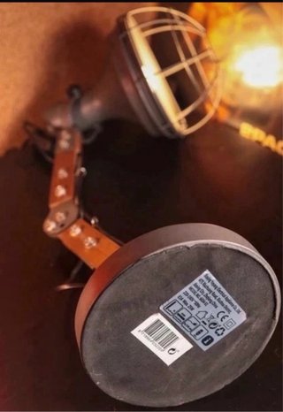 Antica Lampada da Scrivania Design Industriale Retrò