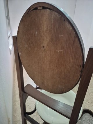 Lavamanos antiguo madera y cerámica
