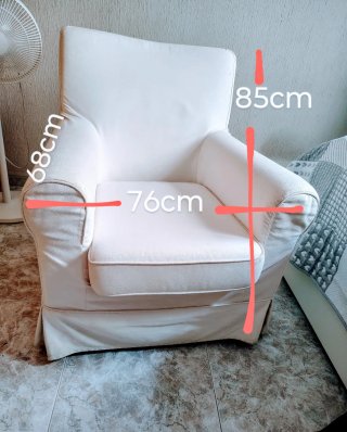 Sillón blanco tela de Ikea