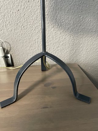 2 Lámparas de Mesa Tejido y Metal forja