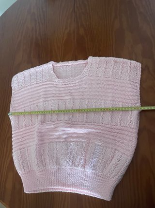 Chaleco de lana vintage rosa