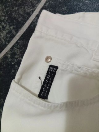Versace Pantalone Donna Bianco Vintage