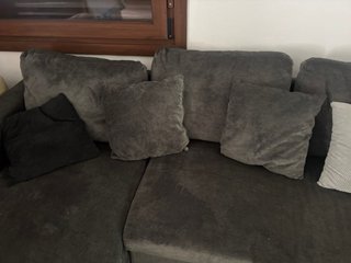 Sofá modular gris y negro