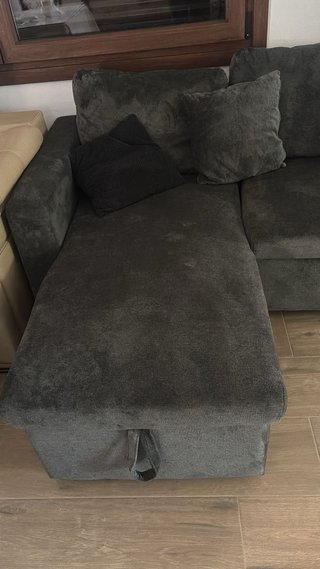 Sofá modular gris y negro