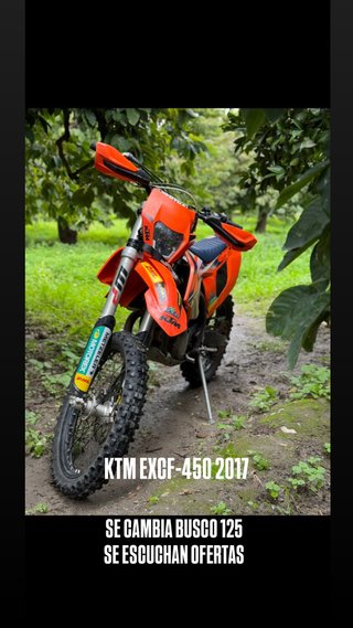 Moto Enduro KTM 450 2017 cambio
