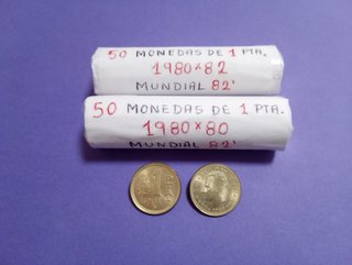 100 M. Antiguas de 1 Peseta 1980*80 Y 1980*82