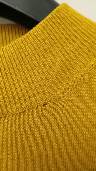 Jersey mostaza crop canalé Easy Wear Talla L