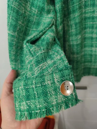 Chaqueta Zara cuadros verde