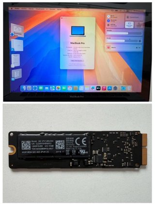 SSD 128GB con macOS Sequoia MacBook Pro 2014/2013